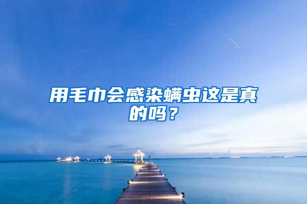 用毛巾會感染螨蟲這是真的嗎？