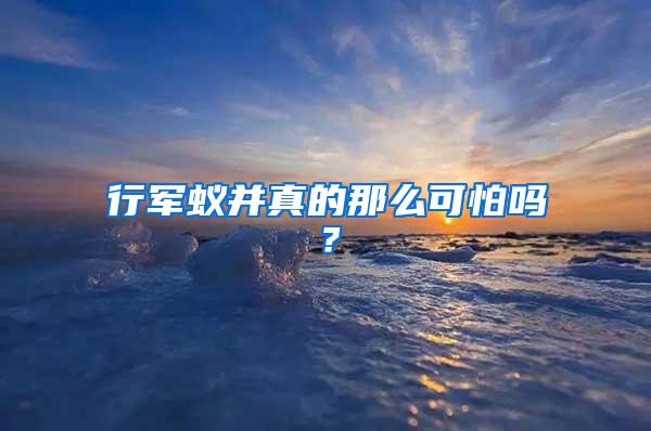 行軍蟻并真的那么可怕嗎？