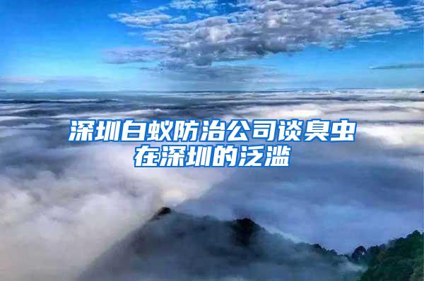 深圳白蟻防治公司談臭蟲在深圳的泛濫