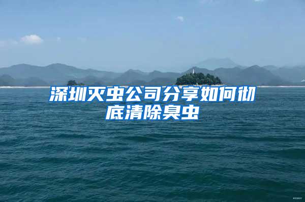 深圳滅蟲公司分享如何徹底清除臭蟲