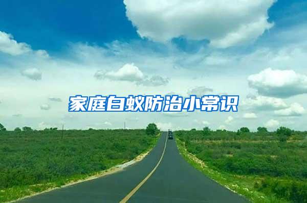 家庭白蟻防治小常識