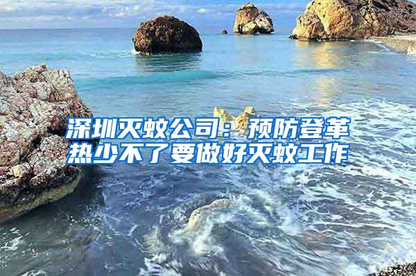 深圳滅蚊公司：預防登革熱少不了要做好滅蚊工作