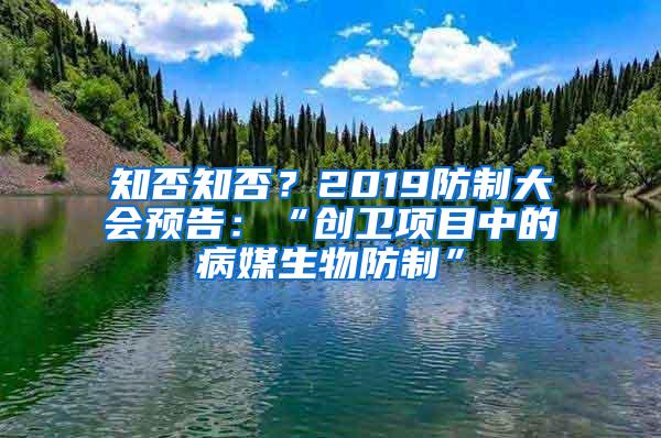 知否知否？2019防制大會預告：“創(chuàng)衛(wèi)項目中的病媒生物防制”