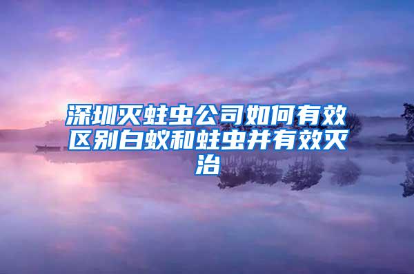 深圳滅蛀蟲公司如何有效區別白蟻和蛀蟲并有效滅治