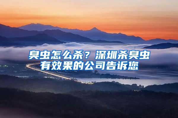 臭蟲怎么殺？深圳殺臭蟲有效果的公司告訴您