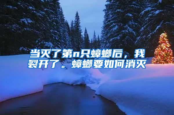 當滅了第n只蟑螂后，我裂開了。蟑螂要如何消滅