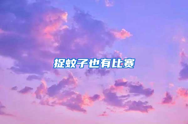 捉蚊子也有比賽