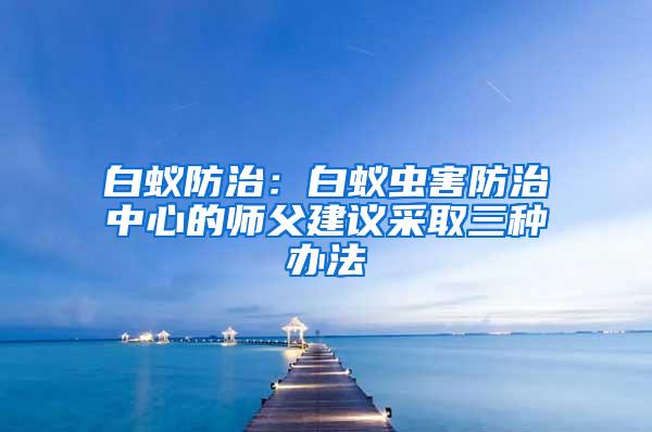 白蟻防治：白蟻蟲害防治中心的師父建議采取三種辦法