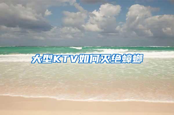 大型KTV如何滅絕蟑螂