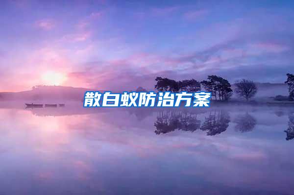 散白蟻防治方案