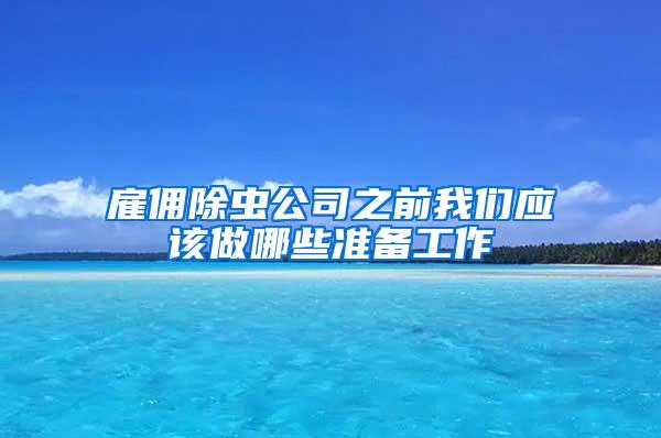 雇傭除蟲公司之前我們應該做哪些準備工作