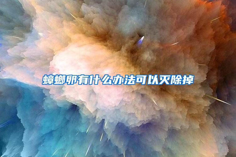 蟑螂卵有什么辦法可以滅除掉