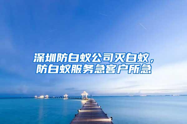 深圳防白蟻公司滅白蟻，防白蟻服務急客戶所急