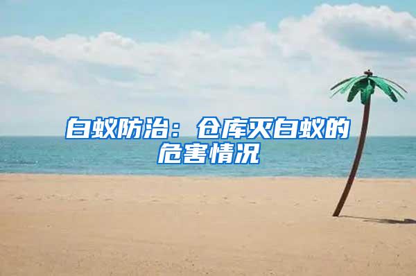 白蟻防治：倉庫滅白蟻的危害情況