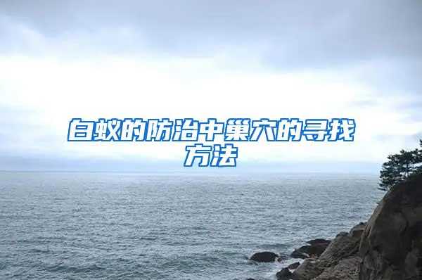 白蟻的防治中巢穴的尋找方法