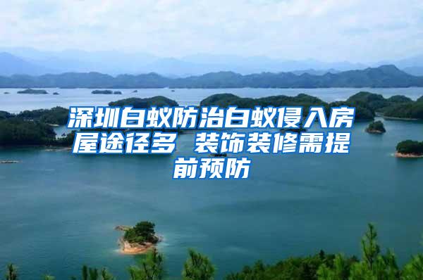 深圳白蟻防治白蟻侵入房屋途徑多 裝飾裝修需提前預(yù)防