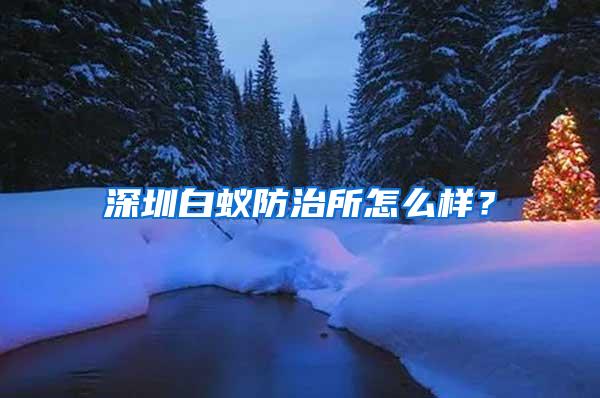 深圳白蟻防治所怎么樣？