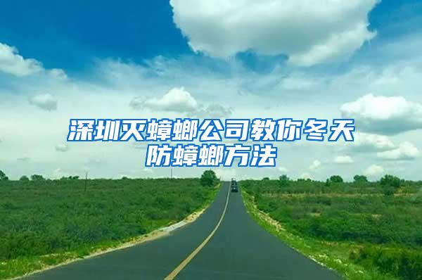 深圳滅蟑螂公司教你冬天防蟑螂方法