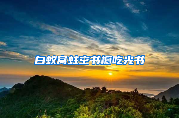 白蟻窩蛀空書櫥吃光書