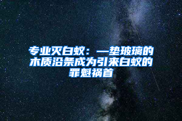 專業(yè)滅白蟻：—墊玻璃的木質(zhì)沿條成為引來白蟻的罪魁禍?zhǔn)?/></p>
             <p style=