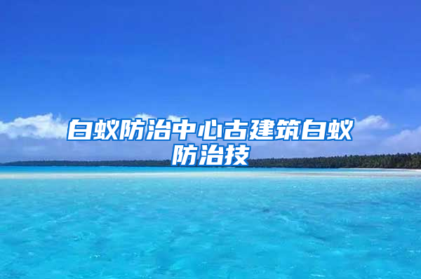 白蟻防治中心古建筑白蟻防治技